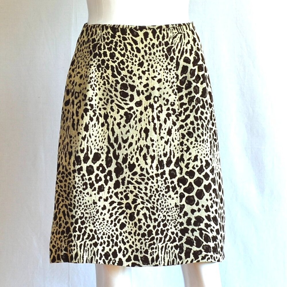 Un Deux Trois Animal Print A-Line Skirt - France
